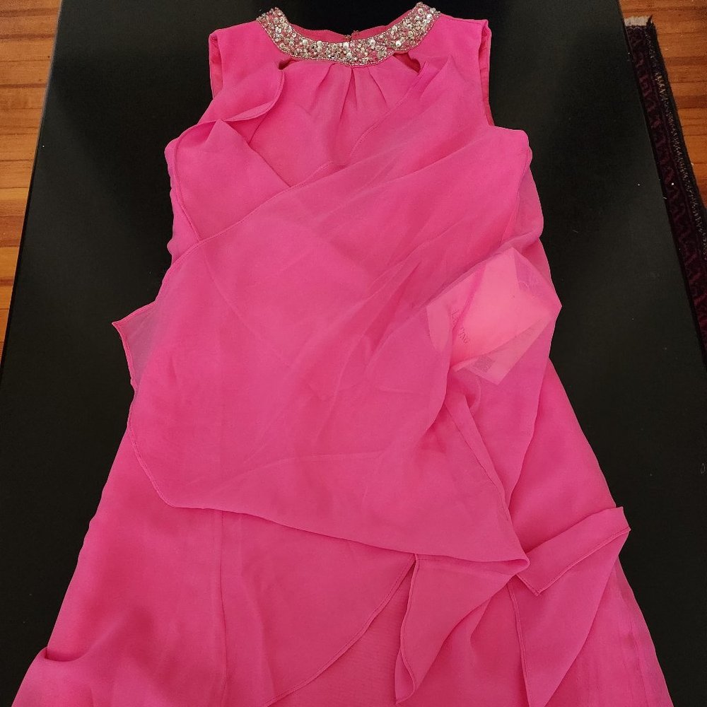 Sheath / Column Cocktail Dress, Semi-formal Chiffon  Dress with Beading
